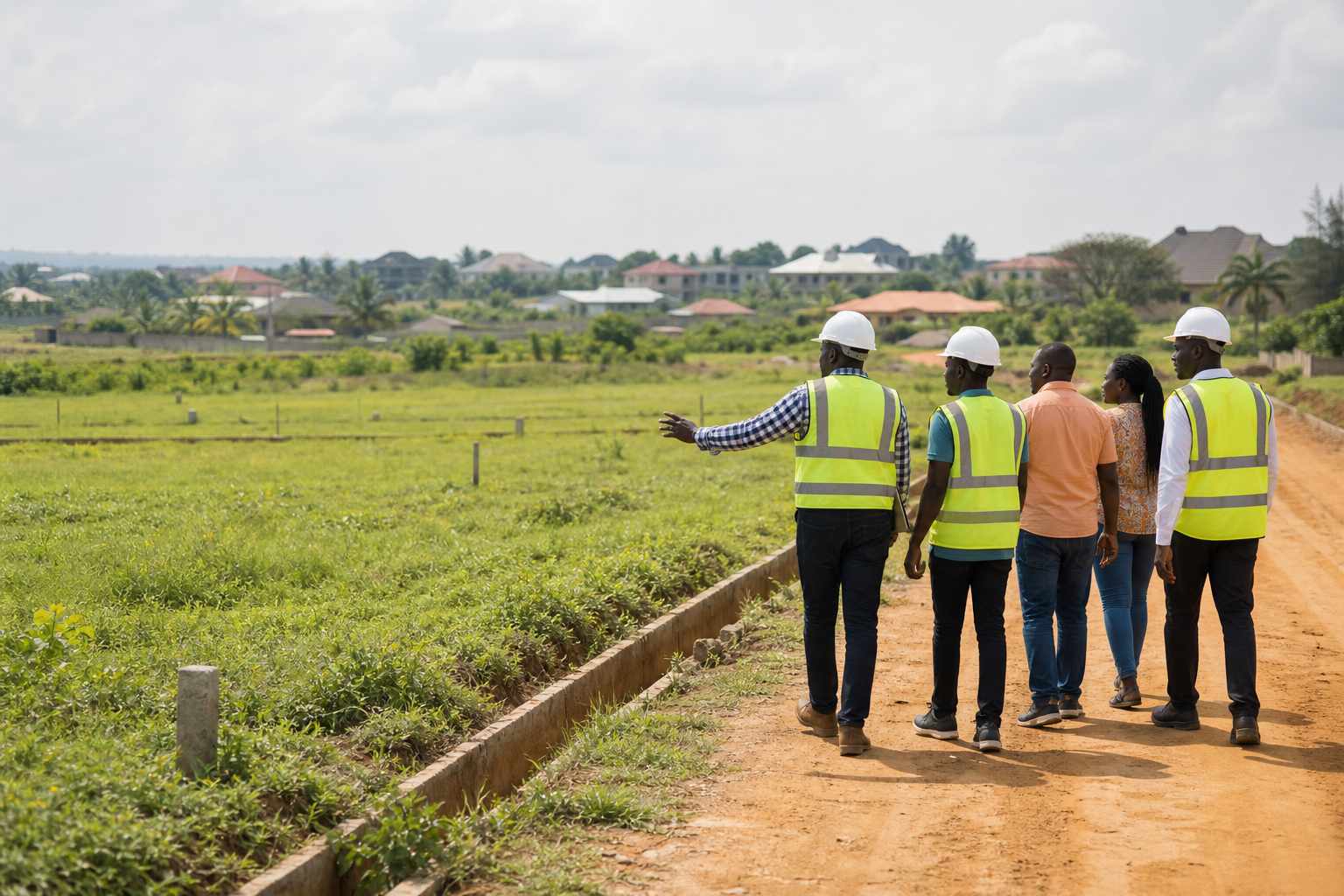 Ghanaian professionals discussing property